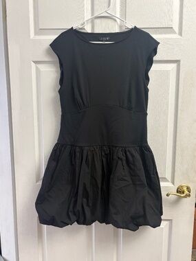J. Crew New Black Bubble Hem Fit & Flare Dress